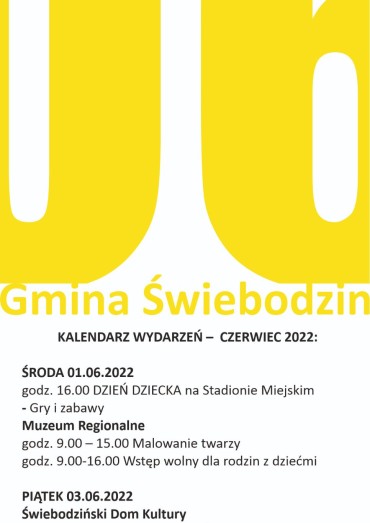 Kalendarz czerwiec 2022 - Gmina Świebodzin 