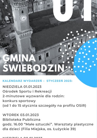Kalendarz styczeń 2023 - Gmina Świebodzin